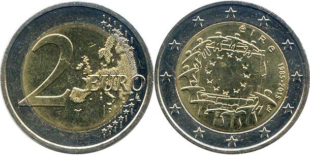 монета Ireland 2 евро 2015