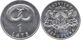 монета Латвия 1 лат 2005