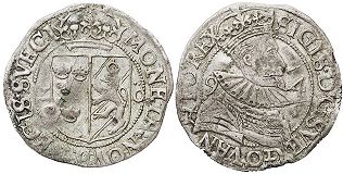 монета Швеция 2 эре 1594