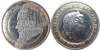 монета Великобритания 2 фунта 2012