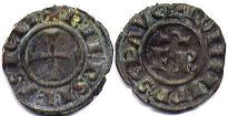 монета Сицилия 1/2 денара без даты (1248)