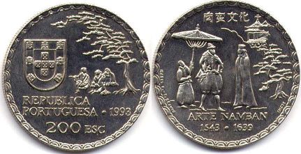 монета Португалия 200 эскудо 1993