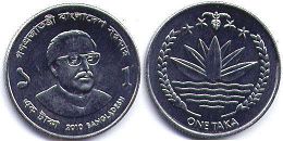 монета Бангладеш 1 така 2010