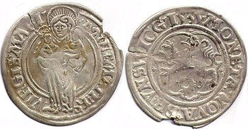 монета Брауншвейг грошен (анненгрошен) 1535