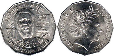 монета Австралия 50 центов 2017