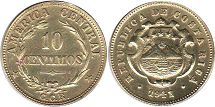 монета Коста Рика 10 сентимо 1941