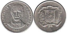 монета Доминиканская Республика 5 сентаво 1980