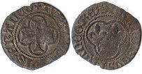 монета France denier без даты (1515-1540)