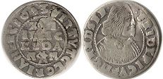 монета Голштейн-Готторп 1/16 талера 1653