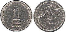 монета Израиль 1 новый шекель 1988