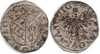 монета Лотарингия денье 1608-1624