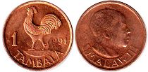 монета Малави 1 тамбала 1991