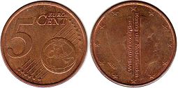 монета Нидерланды 5 евро центов 2016