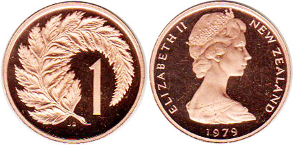 монета Новая Зеландия 1 цент 1979