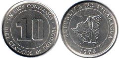 монета Никарагуа 10 сентаво 1978