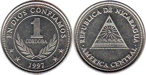монета Никарагуа 1 кордова (кордоба) 1997