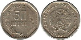 монета Перу 50 сентимо 1998