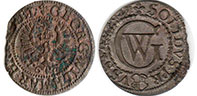 монета Пруссия солид 1627