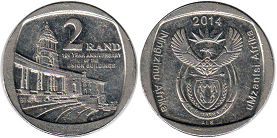 монета ЮАР 2 рэнда 2014 Union Buildings