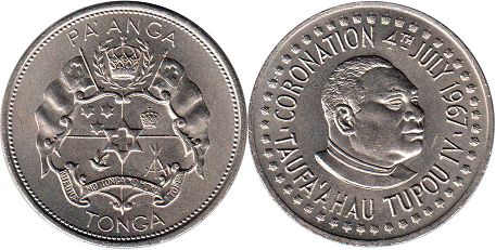 монета Тонга 1 паанга 1967 