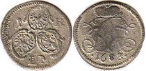 монета Ансбах 1 крейцер 1683