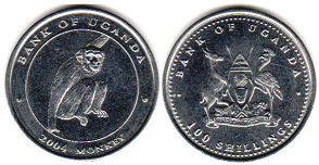монета Уганда 100 шиллингов 2004