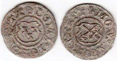 монета Дорпат 1 шиллинг без даты (1528-1543)