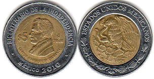 монета Мексика 5 песо 2008