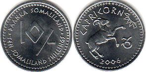 монета Сомалиленд 10 шиллингов 2006