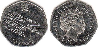 монета Великобритания 50 пенсов 2011
