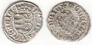 монета Венгрия денар без даты (1458-1490)