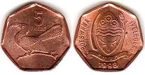 монета Ботсвана 5 тхебе 1998