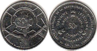 монета Бурунди 50 франков 2011