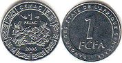 монета Центральноафриканские Государства 1 франк КФА 2006