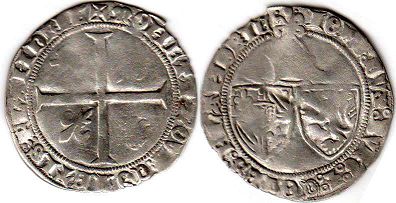 монета Фландрия Двойной грош без даты (1409)