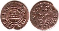монета Восточная Фризия Эртген (1/4 стюбера) без даты (1665-1708)