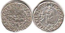 монета Трир 1 петерменгер 1677
