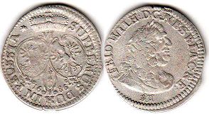 монета Пруссия 6 грошенов 1686
