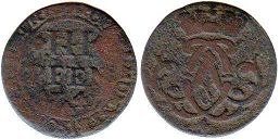 монета Мюнстер 3 пфеннига 1741