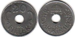 монета Венгрия 20 филлеров 1944