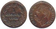 монета Италия 1 чентезимо 1900