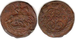 монета Россия 1 копейка 1789