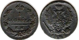 монета Россия 1 копейка 1829