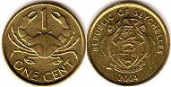 монета Сейшельские Острова 1 цент 2004