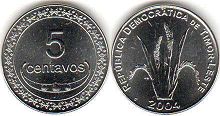 монета Тимор 5 сентаво 2004