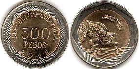 монета Колумбия 500 песо 2012