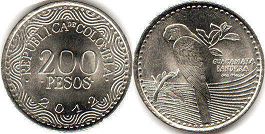 монета Колумбия 200 песо 2012
