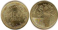монета Колумбия 100 песо 2012