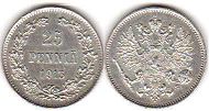 монета Финляндия 25 1 пенни 1915