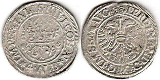монета Кёльн 4 альбуса 1654